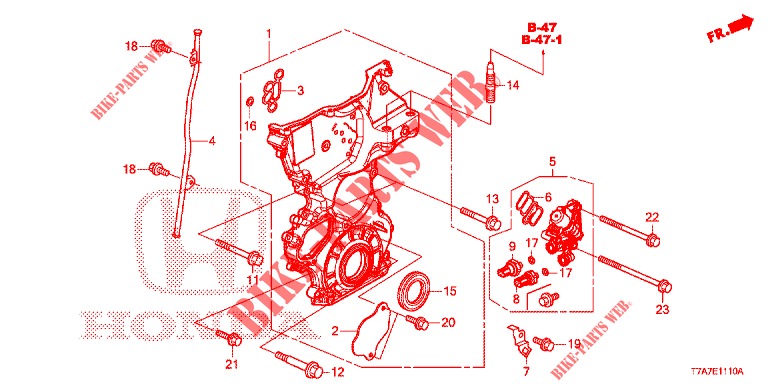 KETTENGEHAEUSE (1.5L) (KE/KG) für Honda HR-V 1.5 EXECUTIVE 5 Türen 6 gang-Schaltgetriebe 2017