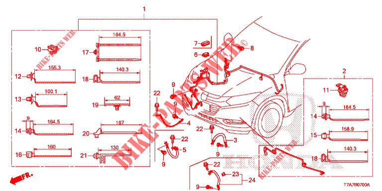KABELBAUM (LH) (1) für Honda HR-V 1.5 EXECUTIVE 5 Türen vollautomatische 2017