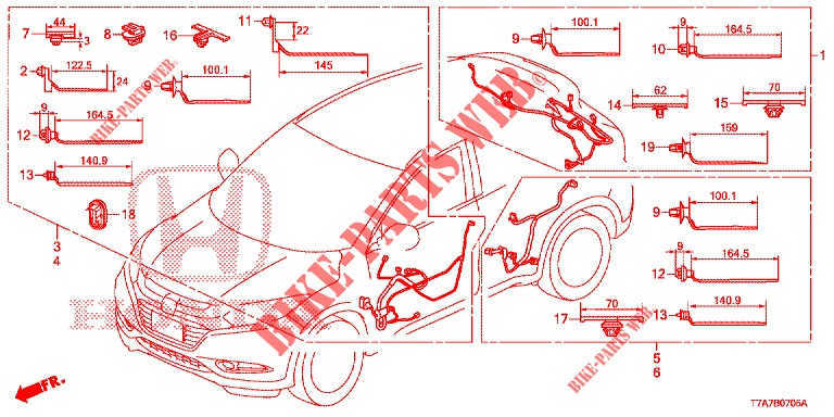 KABELBAUM (LH) (6) für Honda HR-V 1.5 EXECUTIVE 5 Türen vollautomatische 2017