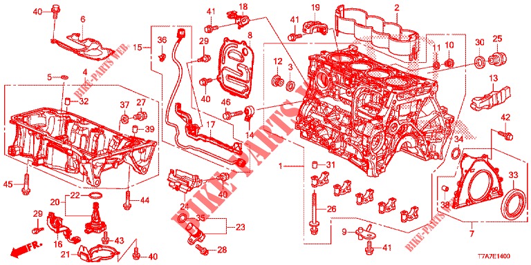 ZYLINDERBLOCK/OELWANNE (1.5L) (KE/KG) für Honda HR-V 1.5 EXECUTIVE 5 Türen vollautomatische 2017