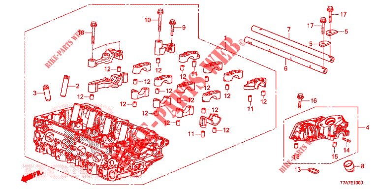 ZYLINDERKOPF (1.5L) (KE/KG) für Honda HR-V 1.5 EXECUTIVE 5 Türen vollautomatische 2017