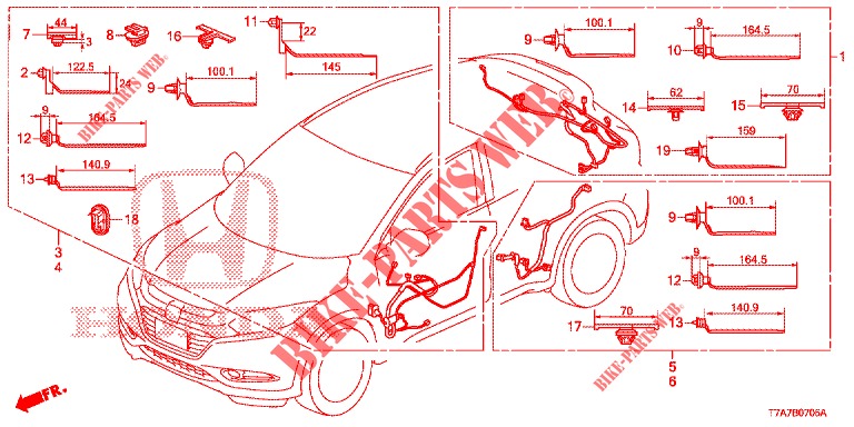 KABELBAUM (LH) (6) für Honda HR-V DIESEL 1.6 COMFORT 5 Türen 6 gang-Schaltgetriebe 2017