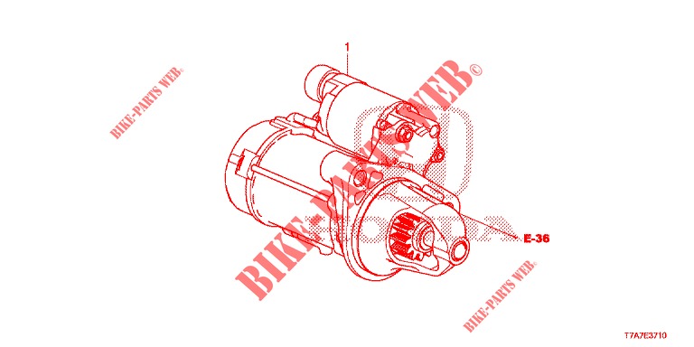ANLASSER (DENSO) (DIESEL) für Honda HR-V DIESEL 1.6 EXECUTIVE 5 Türen 6 gang-Schaltgetriebe 2017