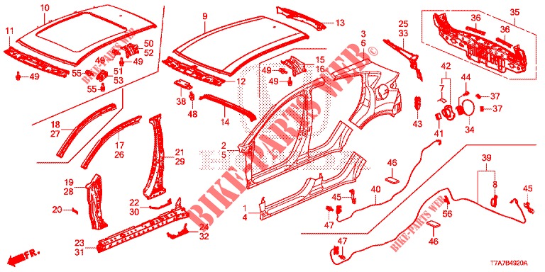 AUSSENBLECHE/TAFEL, HINTEN  für Honda HR-V DIESEL 1.6 EXECUTIVE 5 Türen 6 gang-Schaltgetriebe 2017
