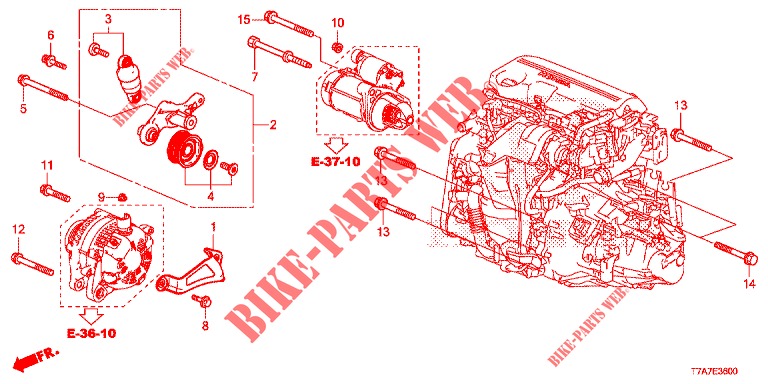 AUTOMATISCHE SPANNVORRICHTUNG (DIESEL) für Honda HR-V DIESEL 1.6 EXECUTIVE 5 Türen 6 gang-Schaltgetriebe 2017