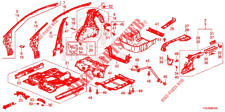 BODEN/INNENBLECHE  für Honda HR-V DIESEL 1.6 EXECUTIVE 5 Türen 6 gang-Schaltgetriebe 2017
