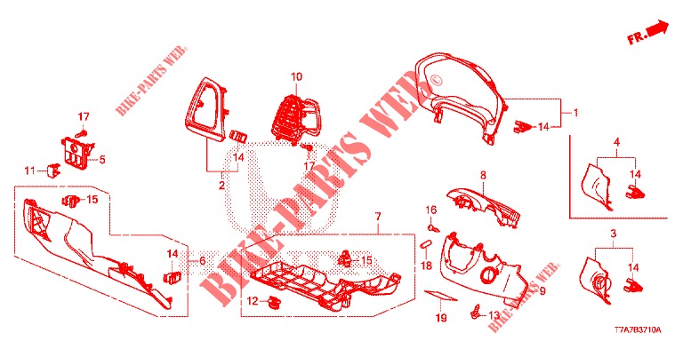 INSTRUMENT, ZIERSTUECK (COTE DE CONDUCTEUR) (LH) für Honda HR-V DIESEL 1.6 EXECUTIVE 5 Türen 6 gang-Schaltgetriebe 2017