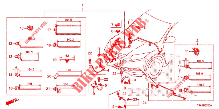 KABELBAUM (LH) (1) für Honda HR-V DIESEL 1.6 EXECUTIVE 5 Türen 6 gang-Schaltgetriebe 2017