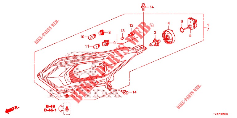 SCHEINWERFER (HALOGENE) (1) für Honda HR-V DIESEL 1.6 EXECUTIVE 5 Türen 6 gang-Schaltgetriebe 2017