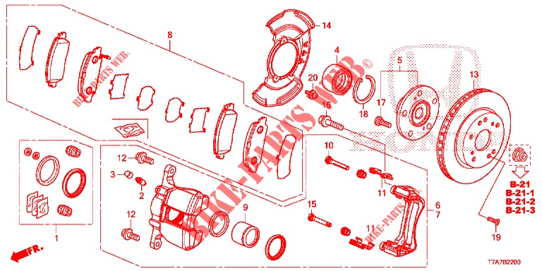 VORDERRADBREMSE  für Honda HR-V DIESEL 1.6 EXECUTIVE 5 Türen 6 gang-Schaltgetriebe 2017