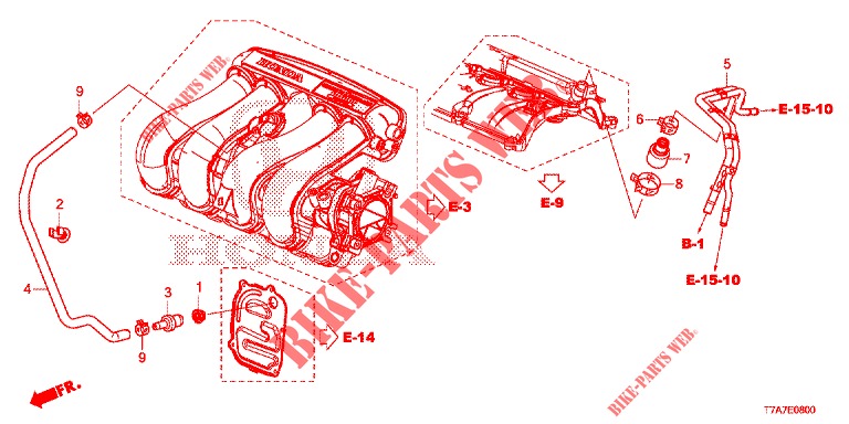 ENTLUEFTUNGSROHR (1.5L) (KE/KG) für Honda HR-V 1.5 EXCLUSIVE 5 Türen 6 gang-Schaltgetriebe 2018