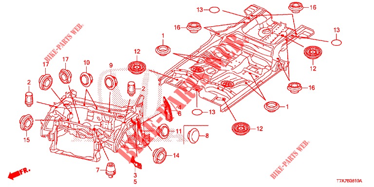 GUMMITUELLE (AVANT) für Honda HR-V 1.5 EXCLUSIVE 5 Türen 6 gang-Schaltgetriebe 2018
