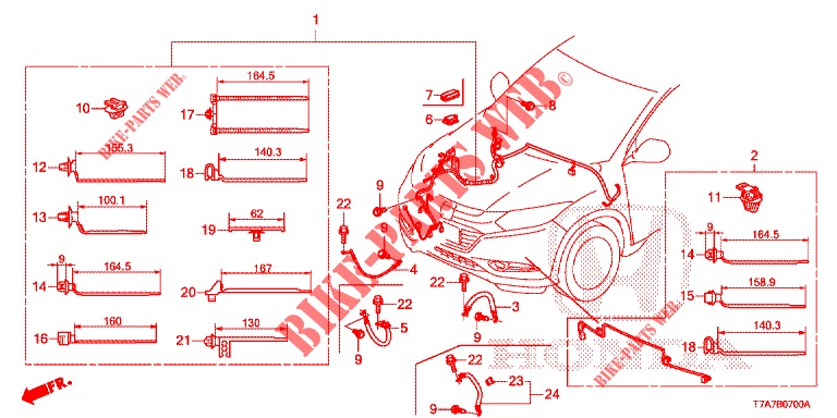 KABELBAUM (LH) (1) für Honda HR-V 1.5 EXCLUSIVE 5 Türen 6 gang-Schaltgetriebe 2018