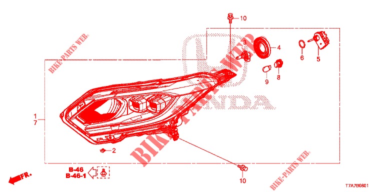 SCHEINWERFER (LED) (1) für Honda HR-V 1.5 EXCLUSIVE 5 Türen 6 gang-Schaltgetriebe 2018