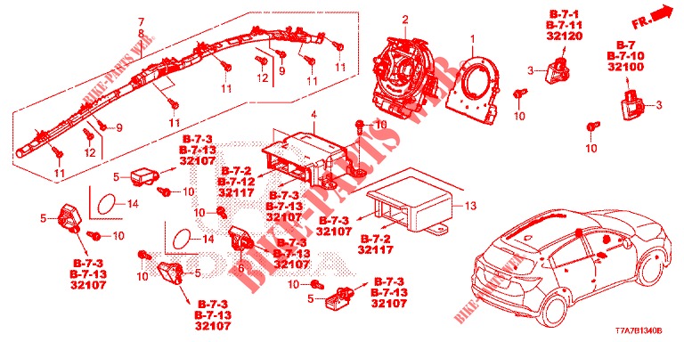 SRS EINHEIT(RH)  für Honda HR-V 1.5 EXCLUSIVE 5 Türen 6 gang-Schaltgetriebe 2018