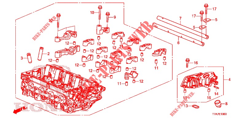 ZYLINDERKOPF (1.5L) (KE/KG) für Honda HR-V 1.5 EXCLUSIVE 5 Türen 6 gang-Schaltgetriebe 2018