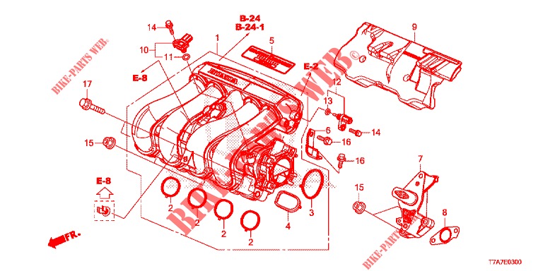 ANSAUGKRUEMMER (1.5L) (KE/KG) für Honda HR-V 1.5 EXCLUSIVE 5 Türen vollautomatische 2018