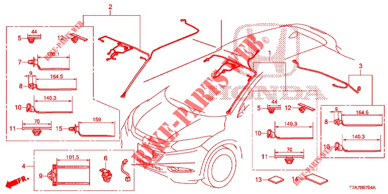KABELBAUM (LH) (5) für Honda HR-V 1.5 EXCLUSIVE 5 Türen vollautomatische 2018