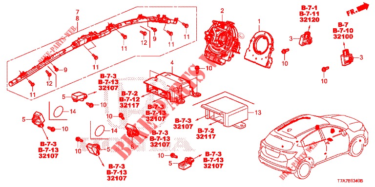 SRS EINHEIT(RH)  für Honda HR-V 1.5 EXCLUSIVE 5 Türen vollautomatische 2018