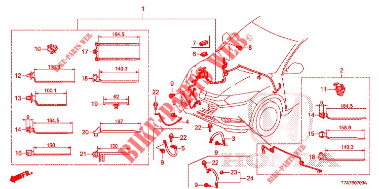 KABELBAUM (LH) (1) für Honda HR-V 1.5 EXECUTIVE 5 Türen 6 gang-Schaltgetriebe 2018
