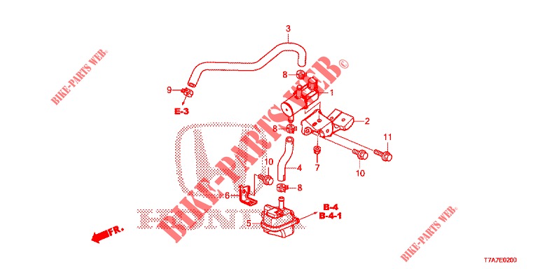 MAGNETVENTIL ABGASKONTROLLE(1.5L) (KE/KG) für Honda HR-V 1.5 EXECUTIVE 5 Türen 6 gang-Schaltgetriebe 2018