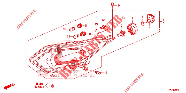 SCHEINWERFER (HALOGENE) (1) für Honda HR-V 1.5 EXECUTIVE 5 Türen 6 gang-Schaltgetriebe 2018