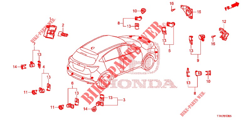 EINPARKSENSOR  für Honda HR-V 1.5 EXECUTIVE 5 Türen vollautomatische 2018