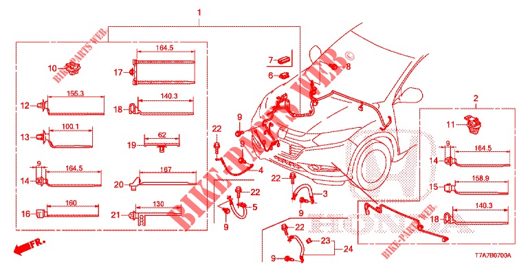KABELBAUM (LH) (1) für Honda HR-V 1.5 EXECUTIVE 5 Türen vollautomatische 2018