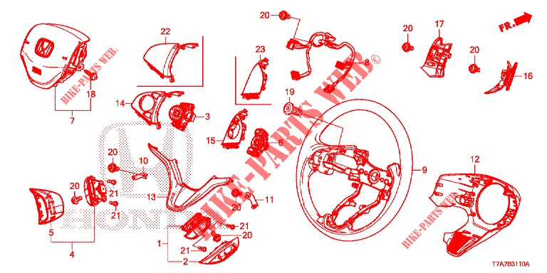 LENKRAD (SRS) für Honda HR-V 1.5 EXECUTIVE 5 Türen vollautomatische 2018