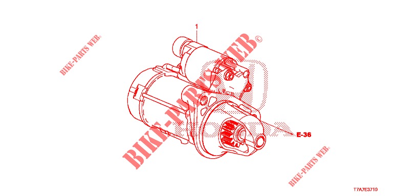 ANLASSER (DENSO) (DIESEL) für Honda HR-V DIESEL 1.6 EXCLUSIVE 5 Türen 6 gang-Schaltgetriebe 2018