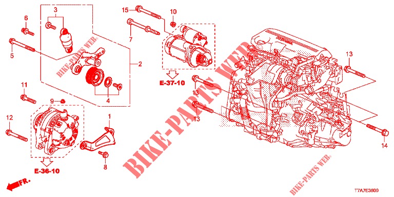 AUTOMATISCHE SPANNVORRICHTUNG (DIESEL) für Honda HR-V DIESEL 1.6 EXCLUSIVE 5 Türen 6 gang-Schaltgetriebe 2018