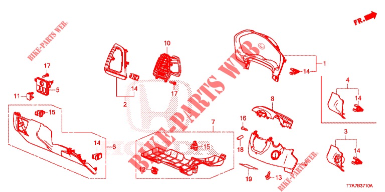 INSTRUMENT, ZIERSTUECK (COTE DE CONDUCTEUR) (LH) für Honda HR-V DIESEL 1.6 EXCLUSIVE 5 Türen 6 gang-Schaltgetriebe 2018