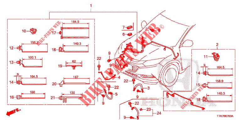 KABELBAUM (LH) (1) für Honda HR-V DIESEL 1.6 EXCLUSIVE 5 Türen 6 gang-Schaltgetriebe 2018