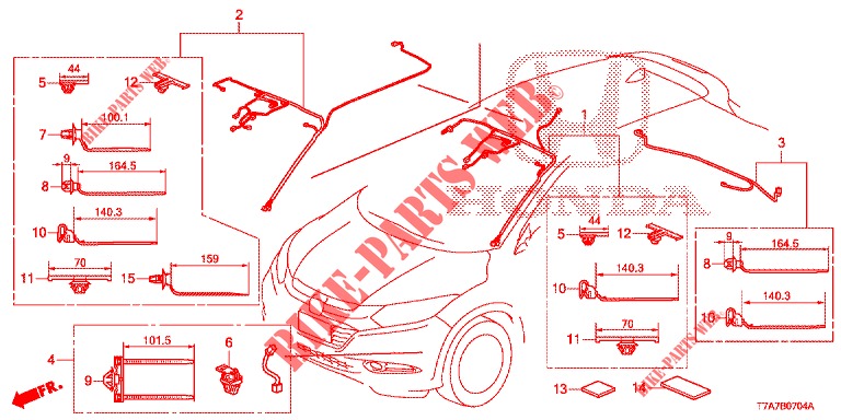 KABELBAUM (LH) (5) für Honda HR-V DIESEL 1.6 EXCLUSIVE 5 Türen 6 gang-Schaltgetriebe 2018