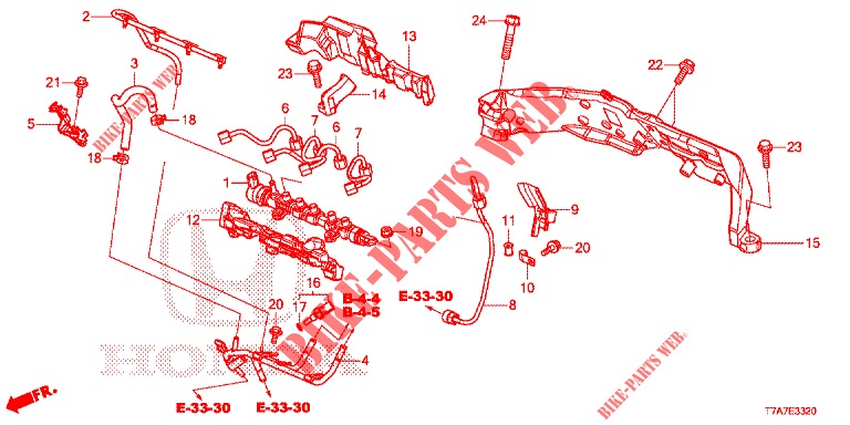 KRAFTSTOFF, SCHIENE/HOCHDRUCKPUMPE (DIESEL) für Honda HR-V DIESEL 1.6 EXCLUSIVE 5 Türen 6 gang-Schaltgetriebe 2018