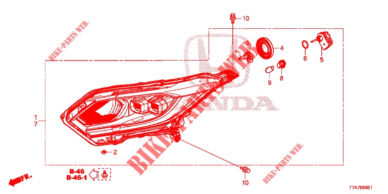 SCHEINWERFER (LED) (1) für Honda HR-V DIESEL 1.6 EXCLUSIVE 5 Türen 6 gang-Schaltgetriebe 2018