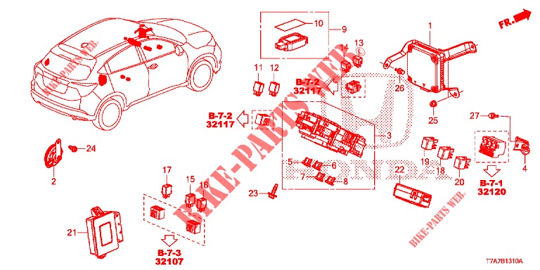 STEUERGERAT (CABINE) (1) (LH) für Honda HR-V DIESEL 1.6 EXCLUSIVE 5 Türen 6 gang-Schaltgetriebe 2018