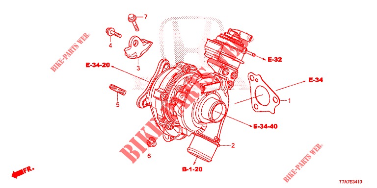 TURBOLADER SYSTEM (DIESEL) für Honda HR-V DIESEL 1.6 EXCLUSIVE 5 Türen 6 gang-Schaltgetriebe 2018