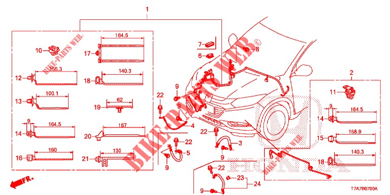 KABELBAUM (LH) (1) für Honda HR-V DIESEL 1.6 EXECUTIVE 5 Türen 6 gang-Schaltgetriebe 2018