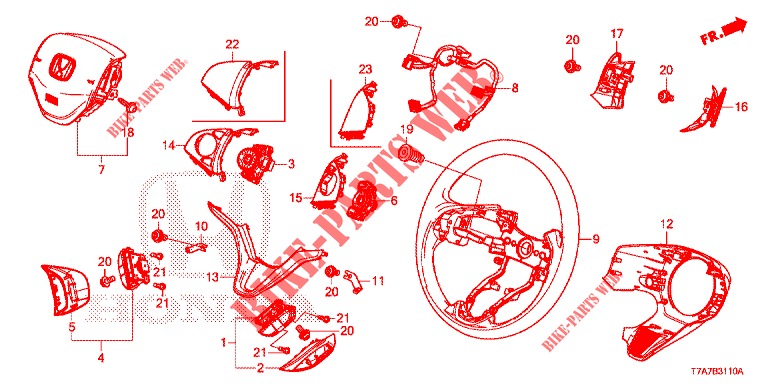 LENKRAD (SRS) für Honda HR-V DIESEL 1.6 EXECUTIVE 5 Türen 6 gang-Schaltgetriebe 2018