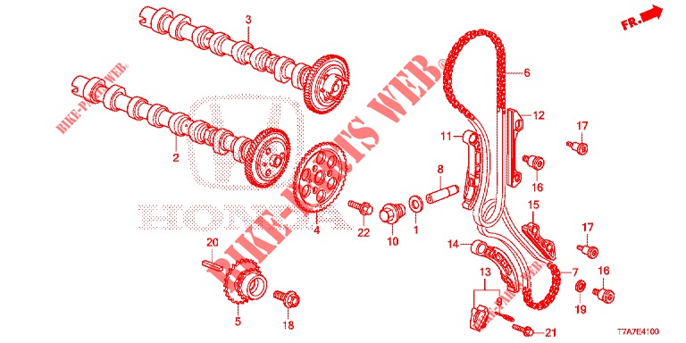 NOCKENWELLE/NOCKENWELLENKETTE (DIESEL) für Honda HR-V DIESEL 1.6 EXECUTIVE 5 Türen 6 gang-Schaltgetriebe 2018