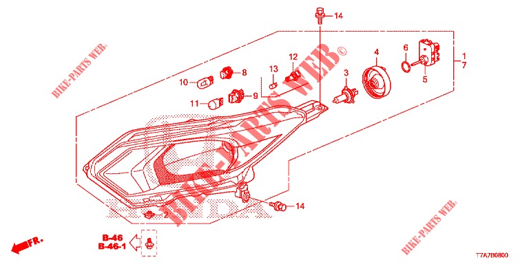 SCHEINWERFER (HALOGENE) (1) für Honda HR-V DIESEL 1.6 EXECUTIVE 5 Türen 6 gang-Schaltgetriebe 2018