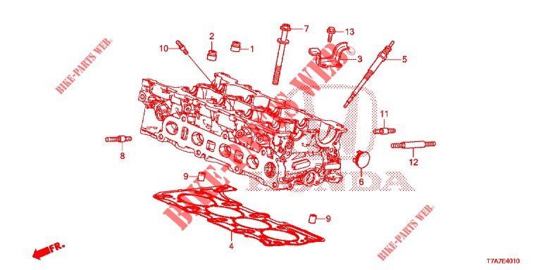 VENTILFUEHRUNGSDICHTUNG/GLUEHKERZE (DIESEL) für Honda HR-V DIESEL 1.6 EXECUTIVE 5 Türen 6 gang-Schaltgetriebe 2018