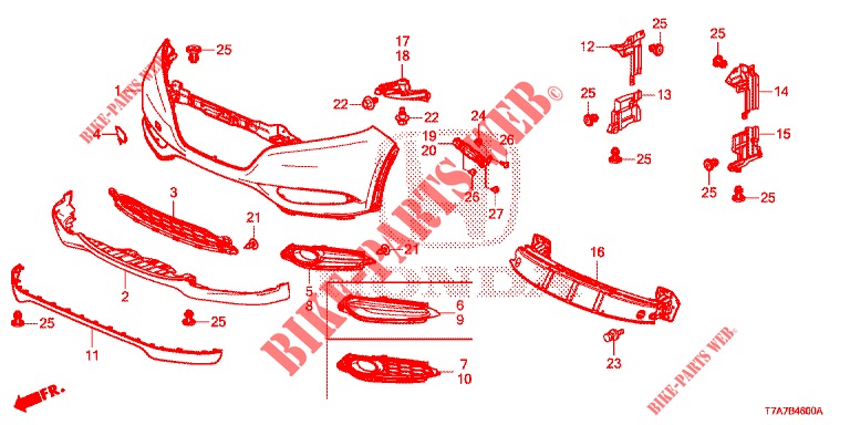 VORDERE STOSSFAENGER (1) für Honda HR-V DIESEL 1.6 EXECUTIVE 5 Türen 6 gang-Schaltgetriebe 2018