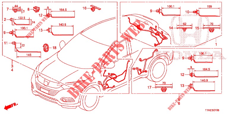 KABELBAUM (LH) (6) für Honda HR-V 1.5 ELEGANCE 5 Türen 6 gang-Schaltgetriebe 2019