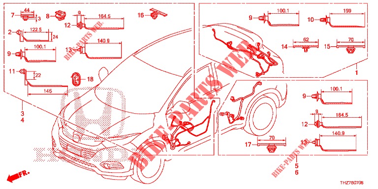 KABELBAUM (LH) (6) für Honda HR-V DIESEL 1.6 ELEGANCE 5 Türen 6 gang-Schaltgetriebe 2019