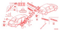 EMBLEME/WARNETIKETTEN  für Honda INSIGHT 1.3 IMA COMFORT 5 Türen vollautomatische 2012