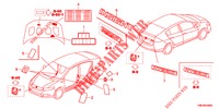 EMBLEME/WARNETIKETTEN  für Honda INSIGHT 1.3 IMA COMFORT 5 Türen vollautomatische 2013