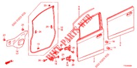 VORDERE TUERTAFEL  für Honda JAZZ 1.2 ELEGANCE LS 5 Türen 5 gang-Schaltgetriebe 2012