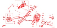 TUERSCHLOSS, HINTEN/AEUSSERER GRIFF (2) für Honda JAZZ 1.2 S 5 Türen 5 gang-Schaltgetriebe 2012